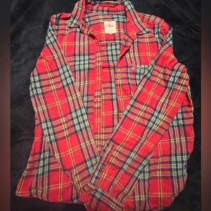 Women’s Hollister button down flannel. Large. Good condition